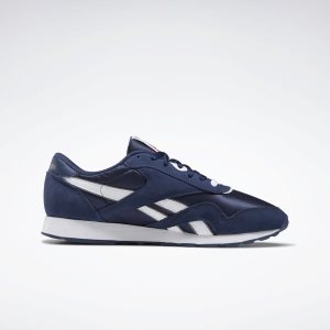 Reebok Classic Nylon Turnschuhe Herren - Navy/Platin - DE 523-JMT